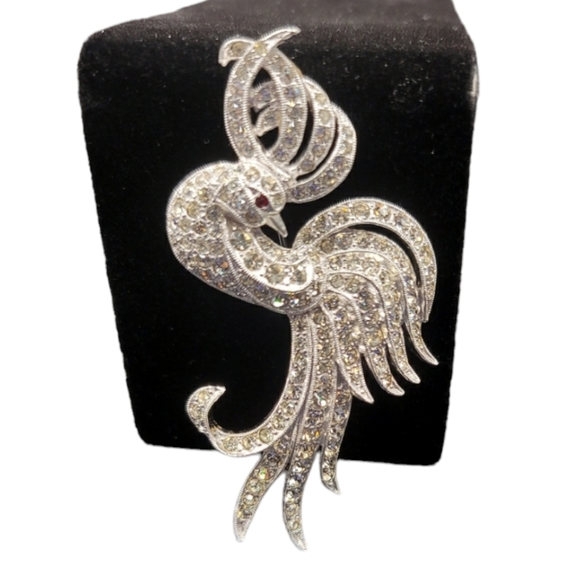 Vtg peacock cocktail brooch or pendant - Picture 1 of 8